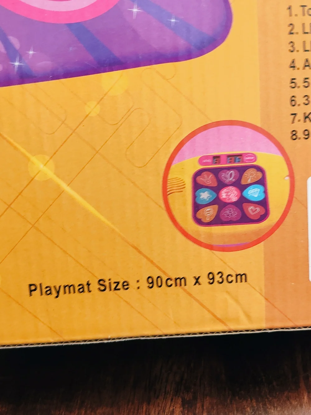SUNLY Dancing Challenge Playmat for Kids - Pink & Purple Interactive Mat